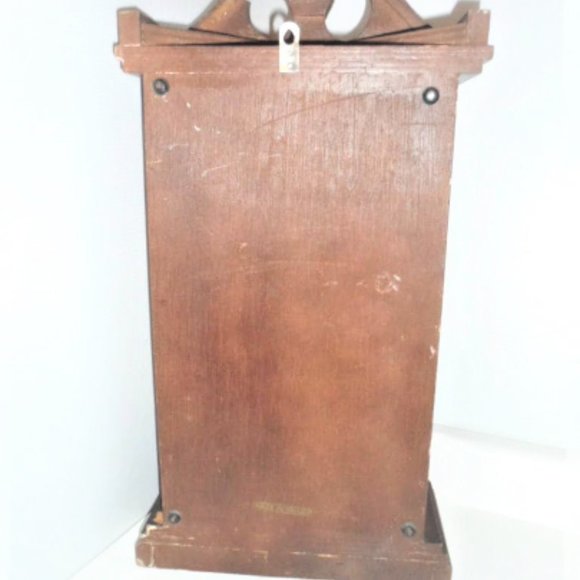 French Mission Antique CARILLON Wall Clock 31 DAY w KEY Chime Fancy Wood Scroll - Picture 8 of 8